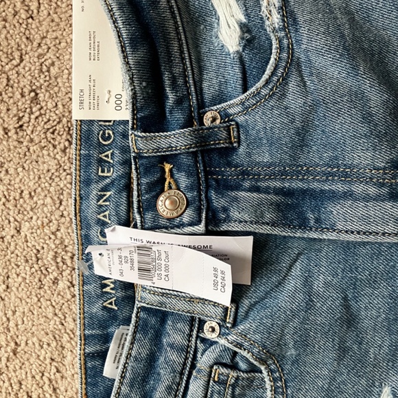American Eagle Stretch Mom Straight Jeans - Picture 3 of 4
